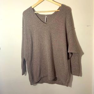 Free People | softly vee v neck wool yak blend sweater